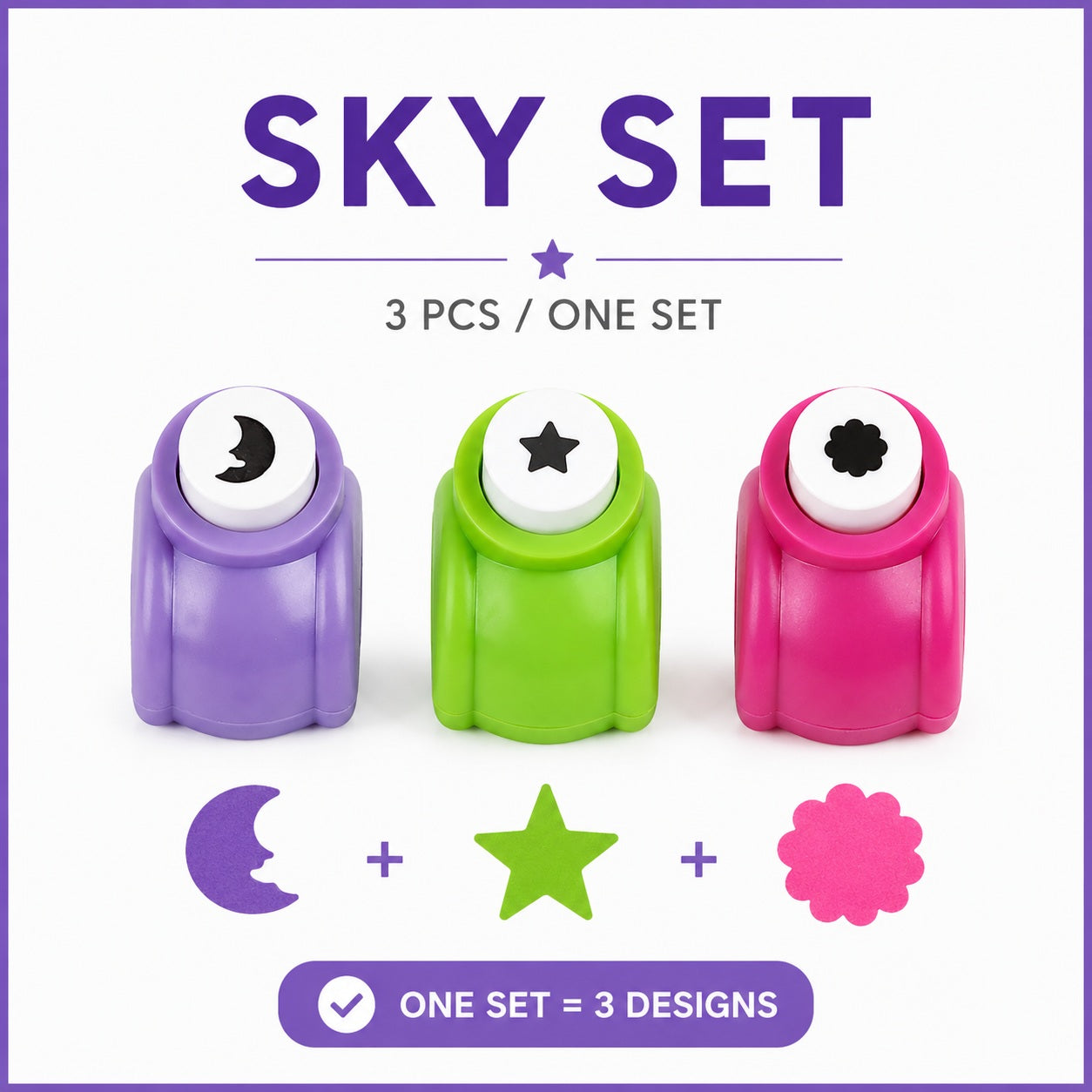 Utilo™ Kids Craft Paper Punch Set