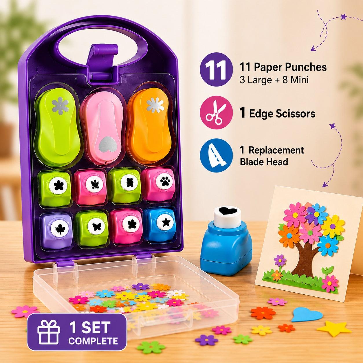Utilo™ Kids Craft Paper Punch Set