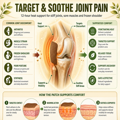 🌿 Pain Relief Patch — 12 Hours of Penetrating Heat That Works Deep