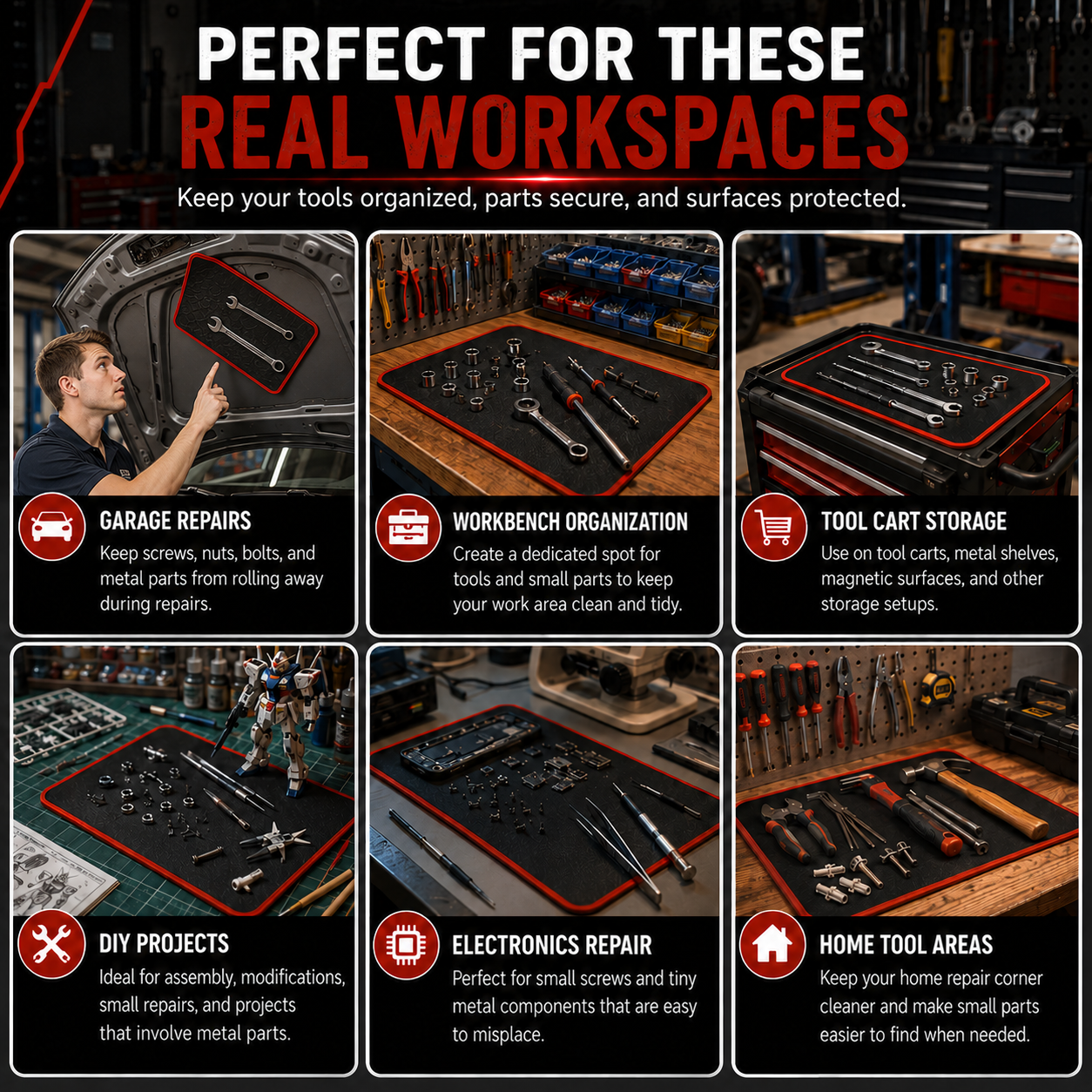 Utilo™Double-Sided Magnetic Leather Board Pad