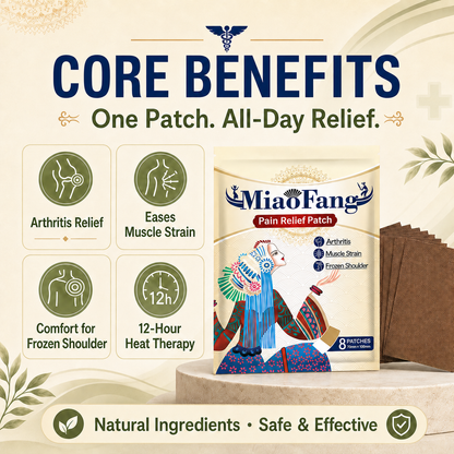 🌿 Pain Relief Patch — 12 Hours of Penetrating Heat That Works Deep