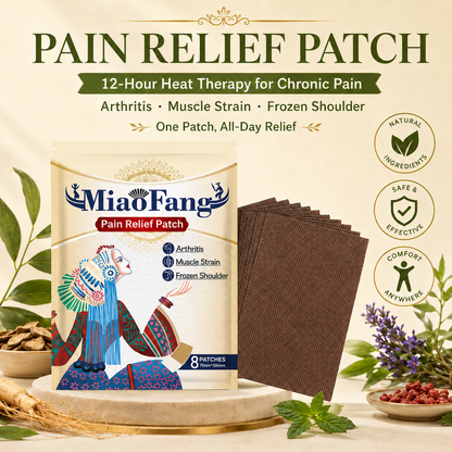 🌿 Pain Relief Patch — 12 Hours of Penetrating Heat That Works Deep