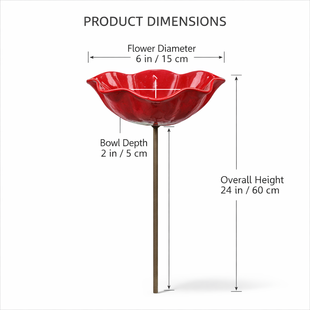 Utilo™ Metal Flower Garden Stake Bird Bath🎁Perfect Mother's Day Gift 50% OFF💖