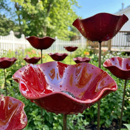 Utilo™ Metal Flower Garden Stake Bird Bath🎁Perfect Mother's Day Gift 50% OFF💖