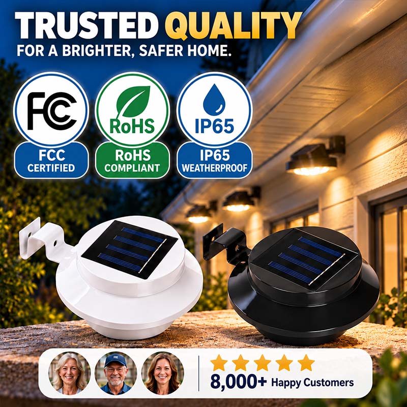 🅷Utilo™ Outdoor Waterproof Solar LED Gutter Wall Lights