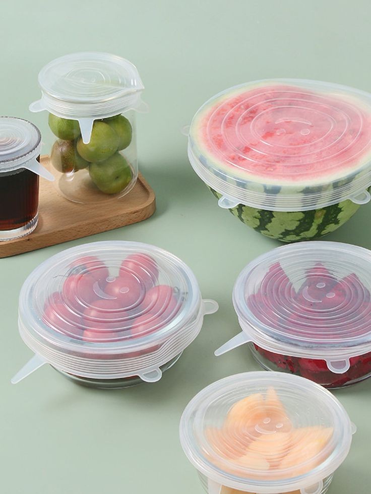 Utilo™ Silicone Stretch Lids Reuseable Microwave Safe Flexible Covers (offer)