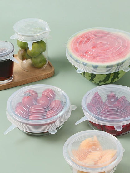 Utilo™ Silicone Stretch Lids Reuseable Microwave Safe Flexible Covers (offer)