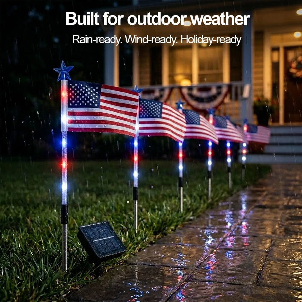 250th Anniversary Solar Flag Lights
