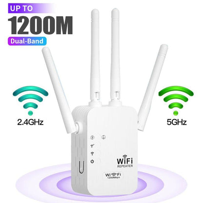 🥳2026 HOT SALE🥳💞50K+ SOLD!🚀📶 Dead Zones? Gone for Good! 1200Mbps WiFi Extender – Covers 10,000 sq.ft & 50 Devices. 🏡✨ (Offer)
