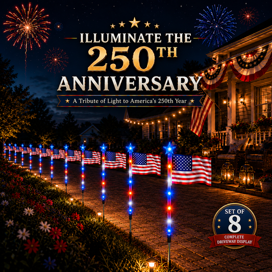250th Anniversary Solar Flag Lights
