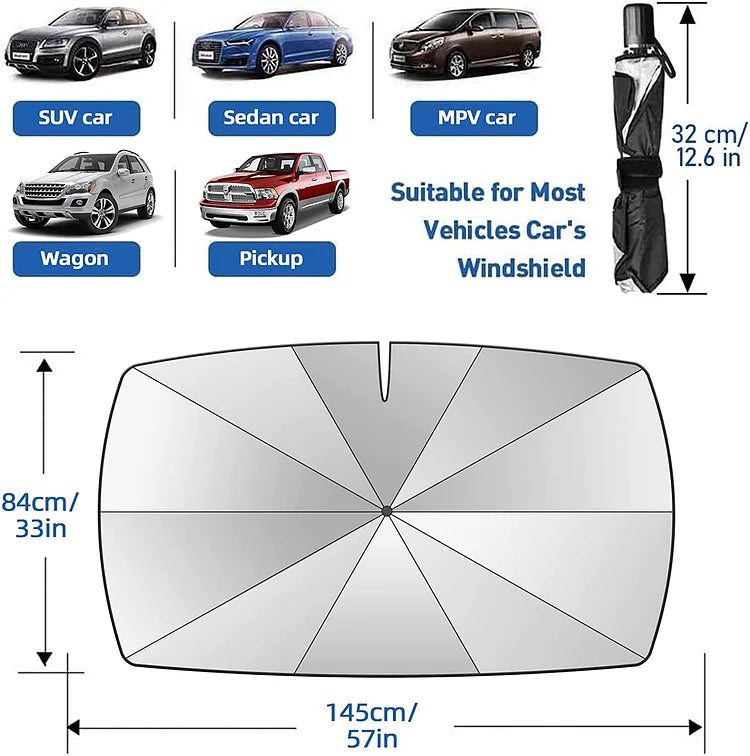 🔥🔥Last Day 50% OFF - 2026 Upgraded Car Windshield Sun Shade Umbrella (offer)