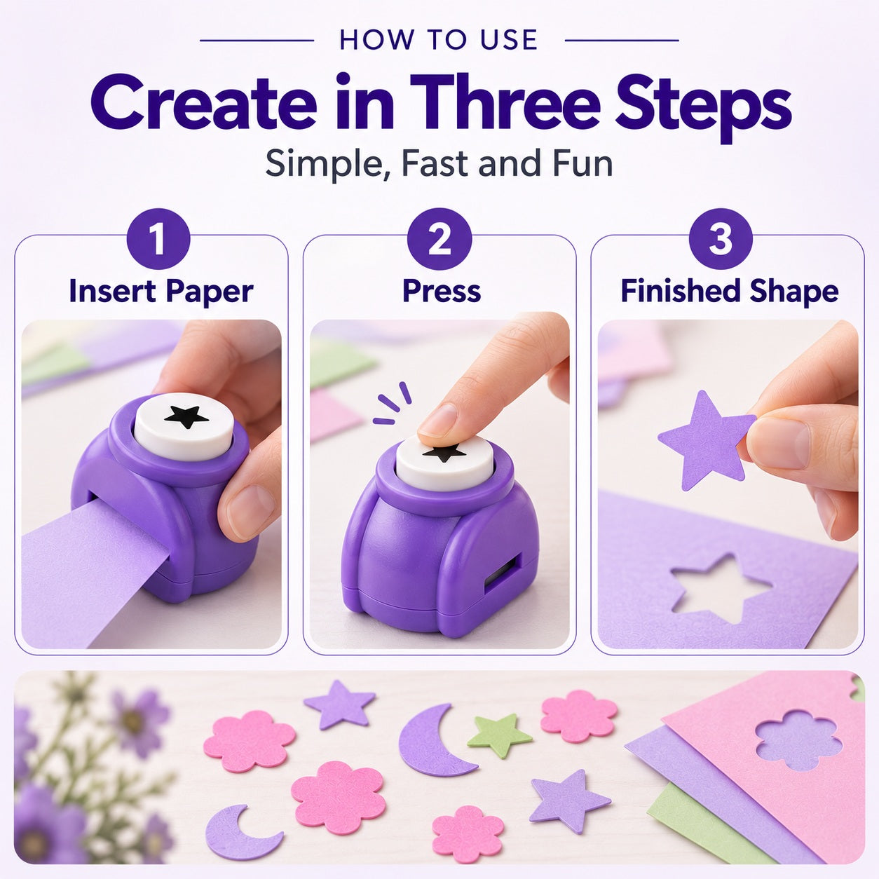 Utilo™ Kids Craft Paper Punch Set