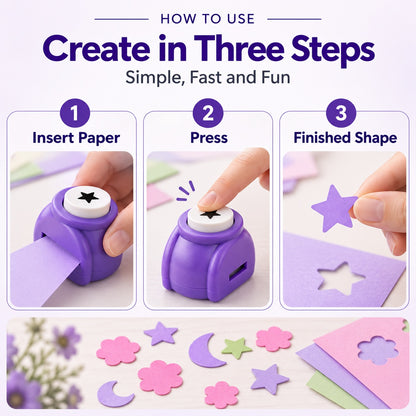 Utilo™ Kids Craft Paper Punch Set