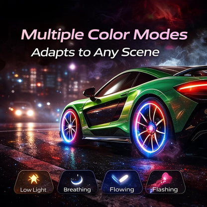 🥳2026 HOT SALE🥳 50% OFF! Motion-Activated LED Wheel Caps – Screw on & glow instantly! 🚗💨