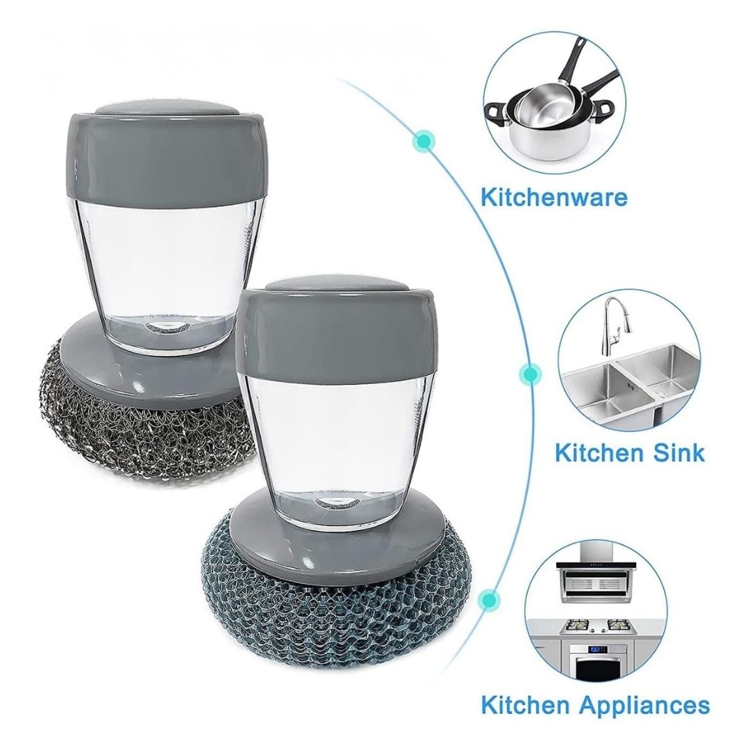 🔥50% OFF! 2 in 1 Soap Dispensing Palm Brush — Clean Dishes Without Dirty Hands ✨