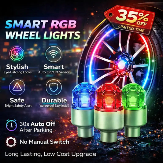 🥳2026 HOT SALE🥳 50% OFF! Motion-Activated LED Wheel Caps – Screw on & glow instantly! 🚗💨