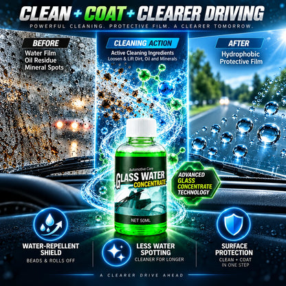 🥳2026 HOT SALE🥳💞50K+ SOLD! 💧✨ 50% OFF! Glass Concentrate – 10ml makes 1L, cuts bugs & grime, streak-free. 1 bottle = 50L.! 🚗💪