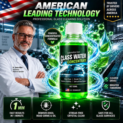 🥳2026 HOT SALE🥳💞50K+ SOLD! 💧✨ 50% OFF! Glass Concentrate – 10ml makes 1L, cuts bugs & grime, streak-free. 1 bottle = 50L.! 🚗💪
