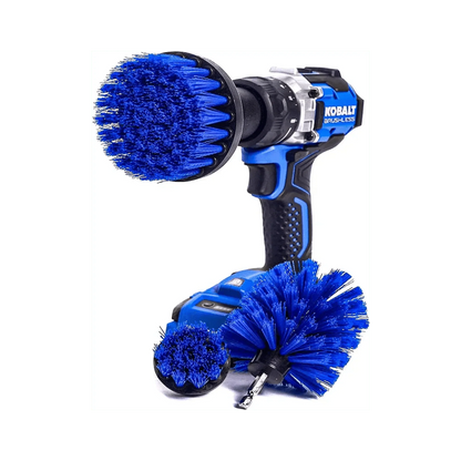 Diamond Shine Drill Brush Set – 3-Pack Medium Bristle Power Scrubber Attachments for All-Purpose Cleaning