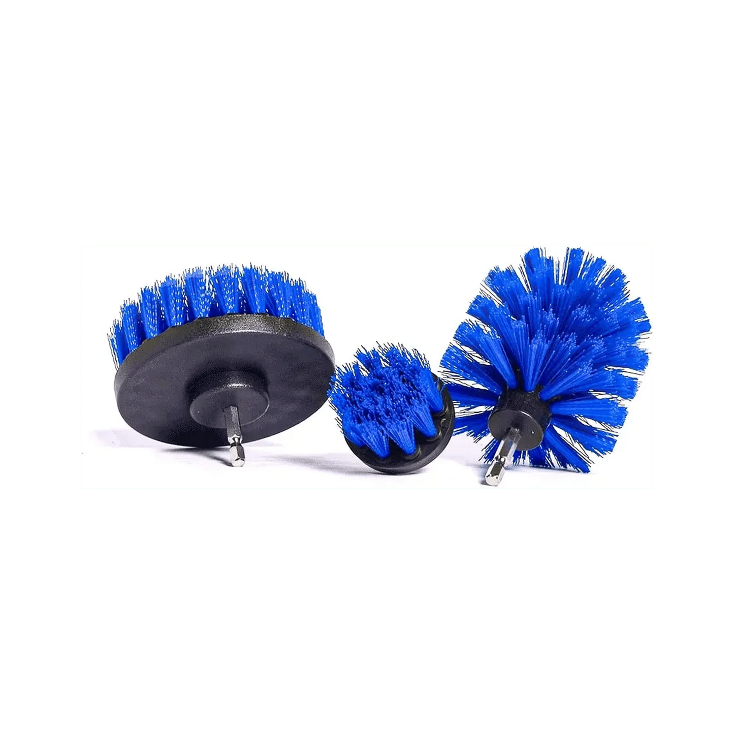Diamond Shine Drill Brush Set – 3-Pack Medium Bristle Power Scrubber Attachments for All-Purpose Cleaning