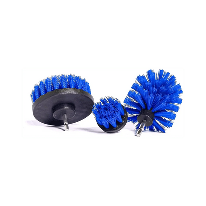 Diamond Shine Drill Brush Set – 3-Pack Medium Bristle Power Scrubber Attachments for All-Purpose Cleaning
