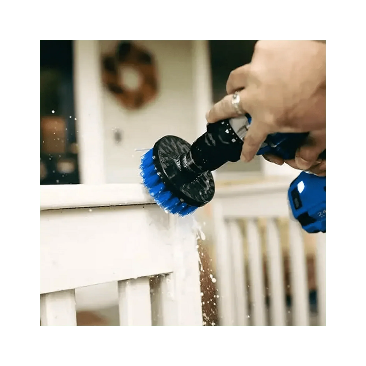 Diamond Shine Drill Brush Set – 3-Pack Medium Bristle Power Scrubber Attachments for All-Purpose Cleaning