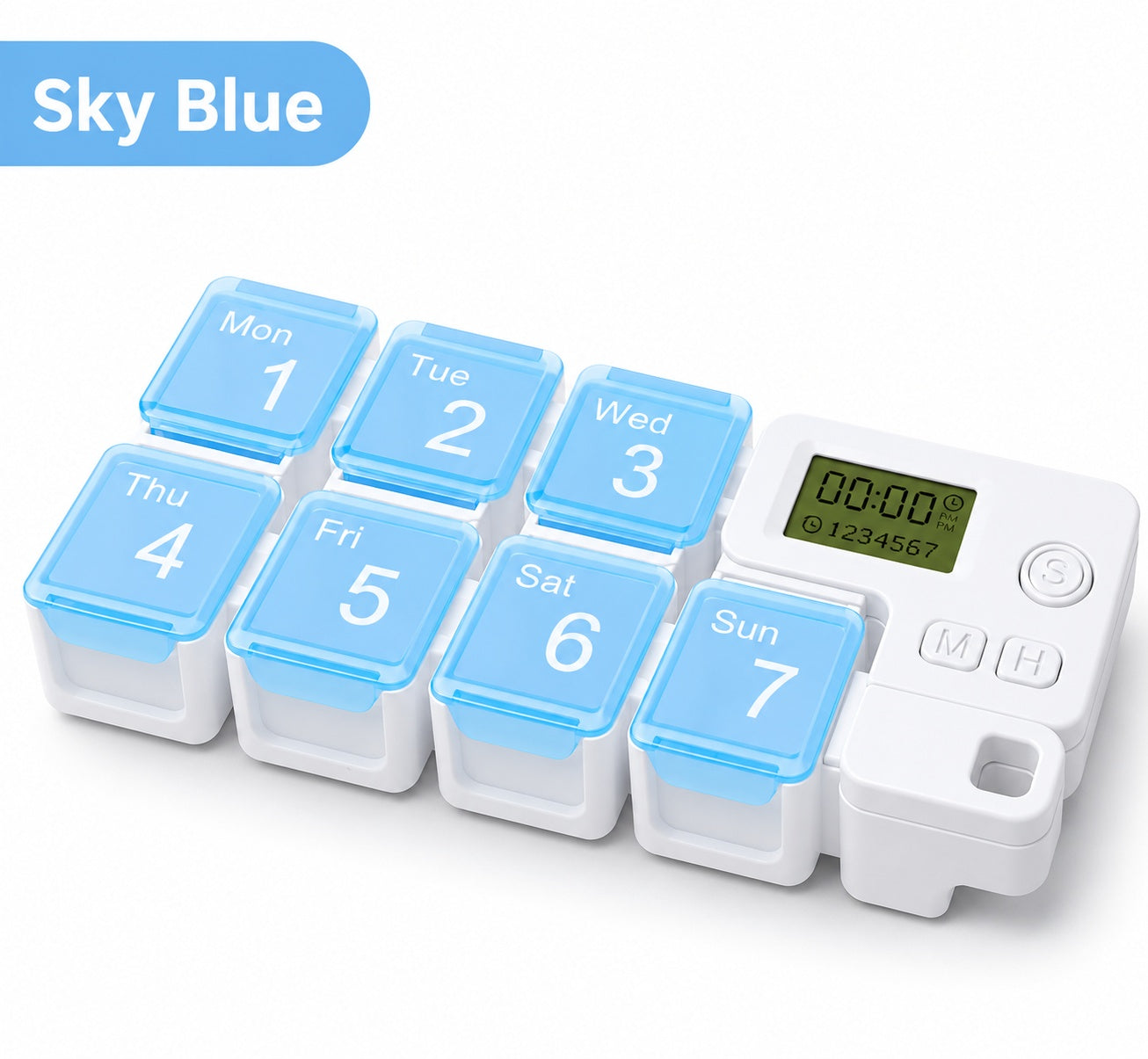 Utilo™ Smart 7-Day Pill Organizer with Alarm Reminder