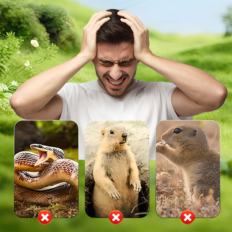 ☘️Solar Sonic Mole Repellent Stakes – Waterproof Ultrasonic Yard Pest Repeller
