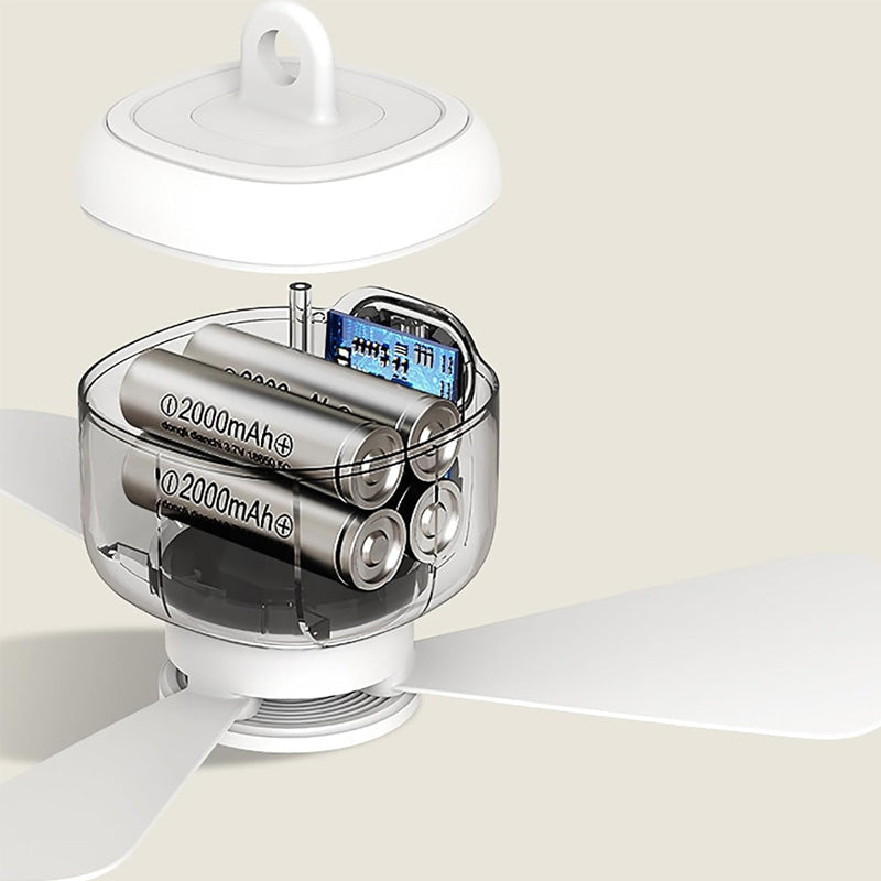 Utilo™ CoolBreeze Rechargeable Hanging Fan with LED Light