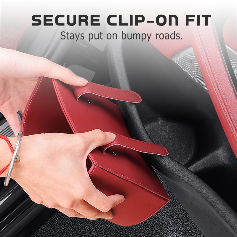 🥳2026 HOT SALE🥳💞50K+ SOLD!🚗 Leather Car Door Cup Holder – Wide‑mouth opening, easy reach for drinks & phone. Clip‑on secure fit. PU leather, tough & stylish. 🛡️✨