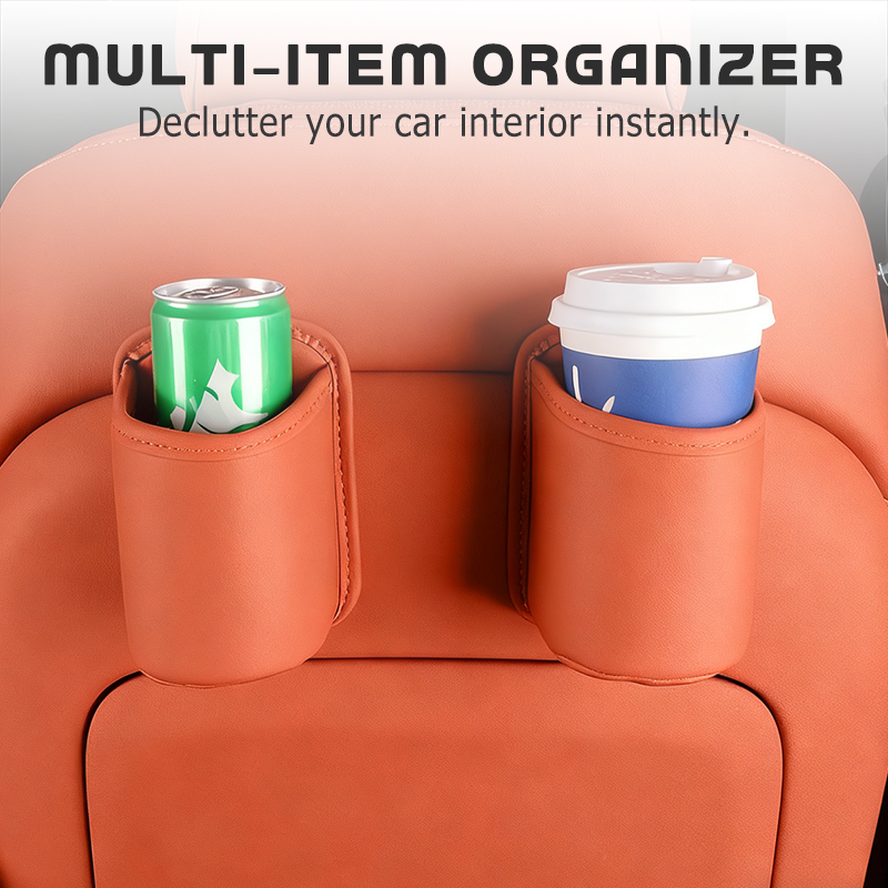 🥳2026 HOT SALE🥳💞50K+ SOLD!🚗 Leather Car Door Cup Holder – Wide‑mouth opening, easy reach for drinks & phone. Clip‑on secure fit. PU leather, tough & stylish. 🛡️✨