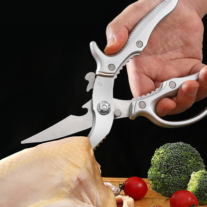 Utilo™ ✂️ 50% OFF NOW! 🔪 Heavy-Duty Multifunctional Kitchen Shears – 3Cr13 Stainless Steel, Ergonomic Grip & Safety Lock 🍗