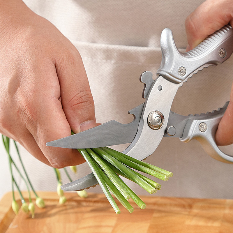 Utilo™ ✂️ 50% OFF NOW! 🔪 Heavy-Duty Multifunctional Kitchen Shears – 3Cr13 Stainless Steel, Ergonomic Grip & Safety Lock 🍗