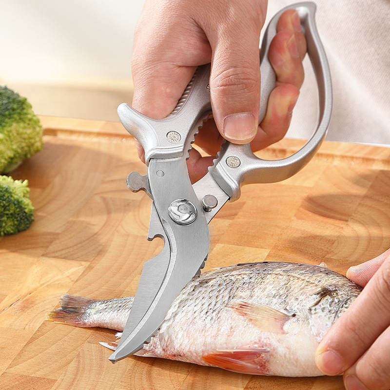Utilo™ ✂️ 50% OFF NOW! 🔪 Heavy-Duty Multifunctional Kitchen Shears – 3Cr13 Stainless Steel, Ergonomic Grip & Safety Lock 🍗