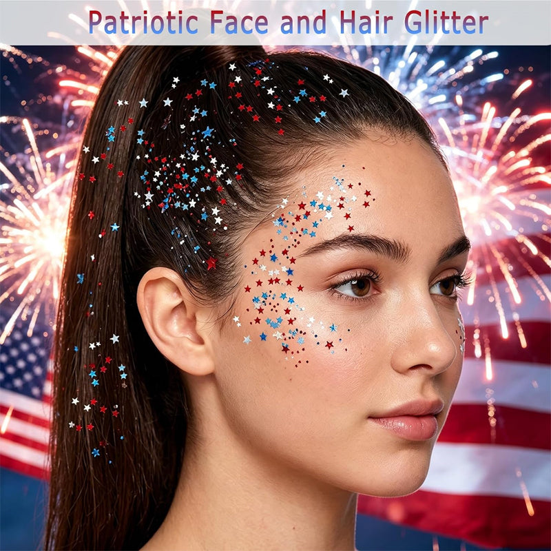 Utilo™ 3-in-1 Patriotic Glow😍✨Red, White & Blue Glitter Body Stick