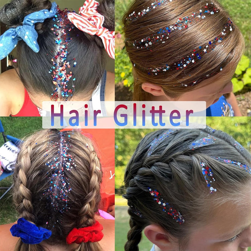 Utilo™ 3-in-1 Patriotic Glow😍✨Red, White & Blue Glitter Body Stick