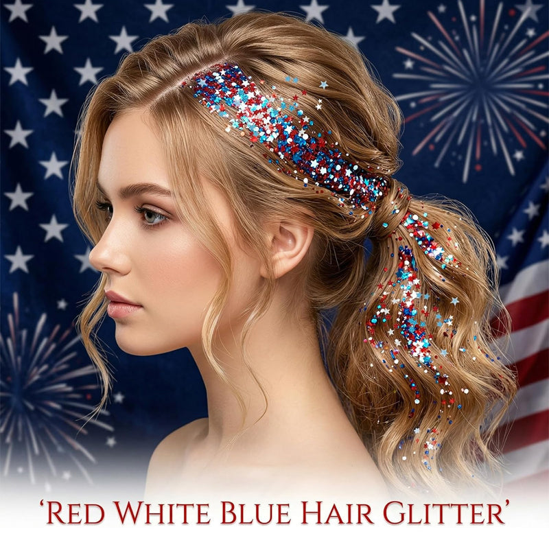 Utilo™ 3-in-1 Patriotic Glow😍✨Red, White & Blue Glitter Body Stick