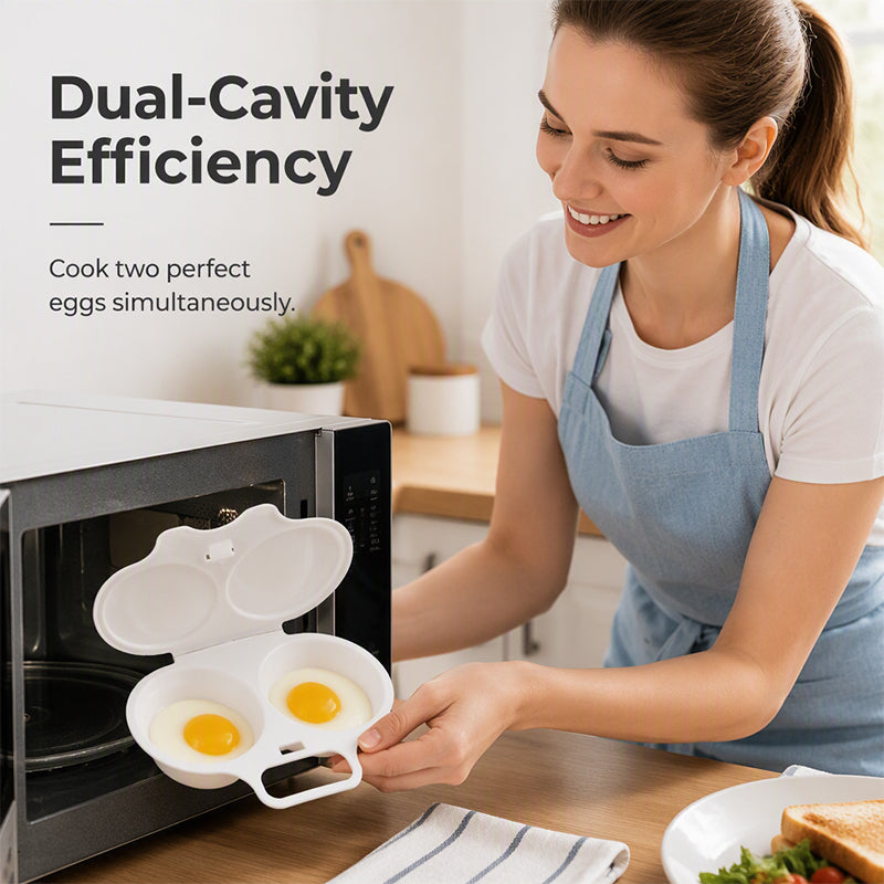 🥳2026 HOT SALE🥳💞50K+ SOLD! 🥗🎁 Utilo™ 50% OFF + BUY 2 GET 1 FREE! Dual Microwave Egg Cooker ! Dual‑cavity, non‑stick & easy clean. Healthier than frying – stock up & save! 🏠✅