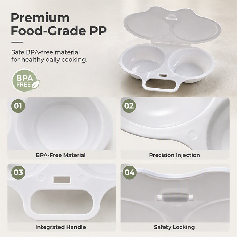 🥳2026 HOT SALE🥳💞50K+ SOLD! 🥗🎁 Utilo™ 50% OFF + BUY 2 GET 1 FREE! Dual Microwave Egg Cooker ! Dual‑cavity, non‑stick & easy clean. Healthier than frying – stock up & save! 🏠✅