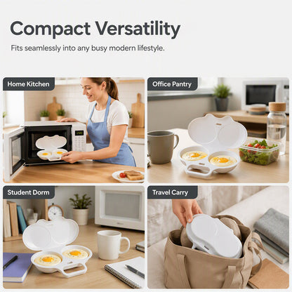 🥳2026 HOT SALE🥳💞50K+ SOLD! 🥗🎁 Utilo™ 50% OFF + BUY 2 GET 1 FREE! Dual Microwave Egg Cooker ! Dual‑cavity, non‑stick & easy clean. Healthier than frying – stock up & save! 🏠✅