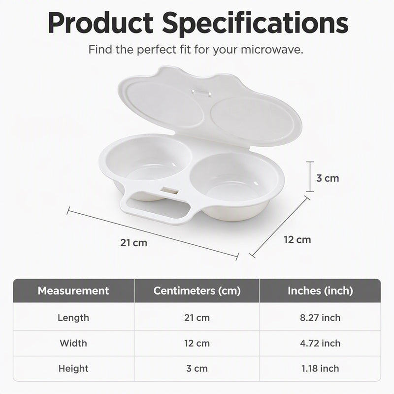 Microwave Egg Poacher ! Dual‑cavity, non‑stick & easy clean. Healthier than frying – stock up & save! 🏠✅ (offer)