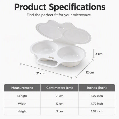 🥳2026 HOT SALE🥳💞50K+ SOLD! 🥗🎁 Utilo™ 50% OFF + BUY 2 GET 1 FREE! Dual Microwave Egg Cooker ! Dual‑cavity, non‑stick & easy clean. Healthier than frying – stock up & save! 🏠✅