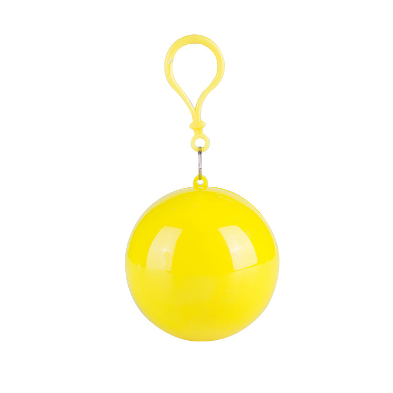 Yellow RainReady capsule with matching plastic carabiner clip