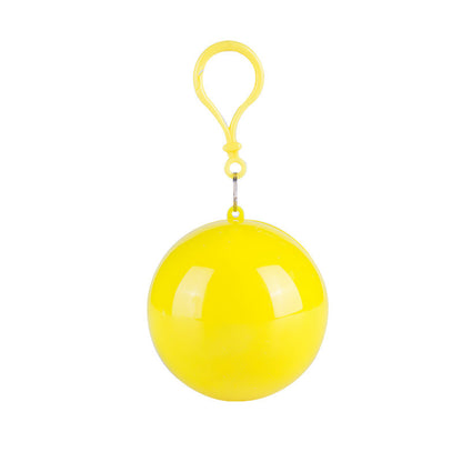 Yellow RainReady capsule with matching plastic carabiner clip