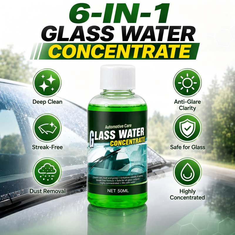 🥳2026 HOT SALE🥳💞50K+ SOLD! 💧✨ 50% OFF! Glass Concentrate – 10ml makes 1L, cuts bugs & grime, streak-free. 1 bottle = 50L.! 🚗💪