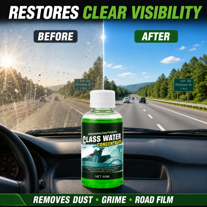 🥳2026 HOT SALE🥳💞50K+ SOLD! 💧✨ 50% OFF! Glass Concentrate – 10ml makes 1L, cuts bugs & grime, streak-free. 1 bottle = 50L.! 🚗💪
