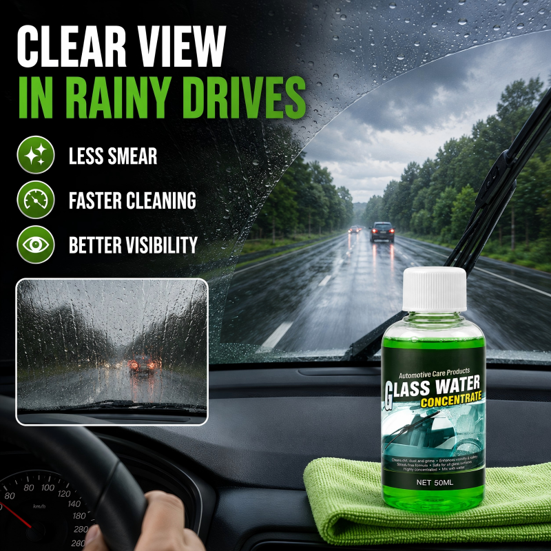 🥳2026 HOT SALE🥳💞50K+ SOLD! 💧✨ 50% OFF! Glass Concentrate – 10ml makes 1L, cuts bugs & grime, streak-free. 1 bottle = 50L.! 🚗💪
