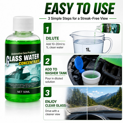 🥳2026 HOT SALE🥳💞50K+ SOLD! 💧✨ 50% OFF! Glass Concentrate – 10ml makes 1L, cuts bugs & grime, streak-free. 1 bottle = 50L.! 🚗💪