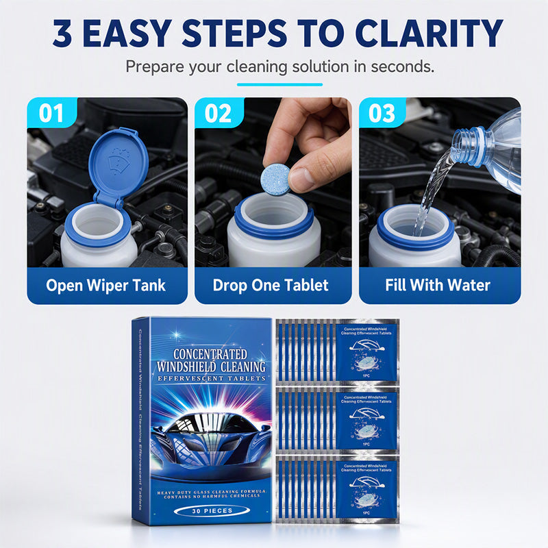🔥🔥LAST DAY SALE ONLY $0.79!!🔥Car Windshield Cleaning Effervescent Tablets
