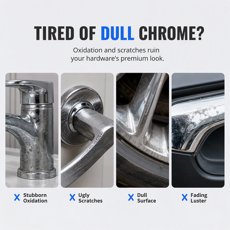 🚗 Chrome Restoration Set – Removes Oxidation & Restores High-Gloss Metallic Finish(offer)